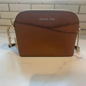 Michael Kors Tan Crossbody Bag with Gold Chain